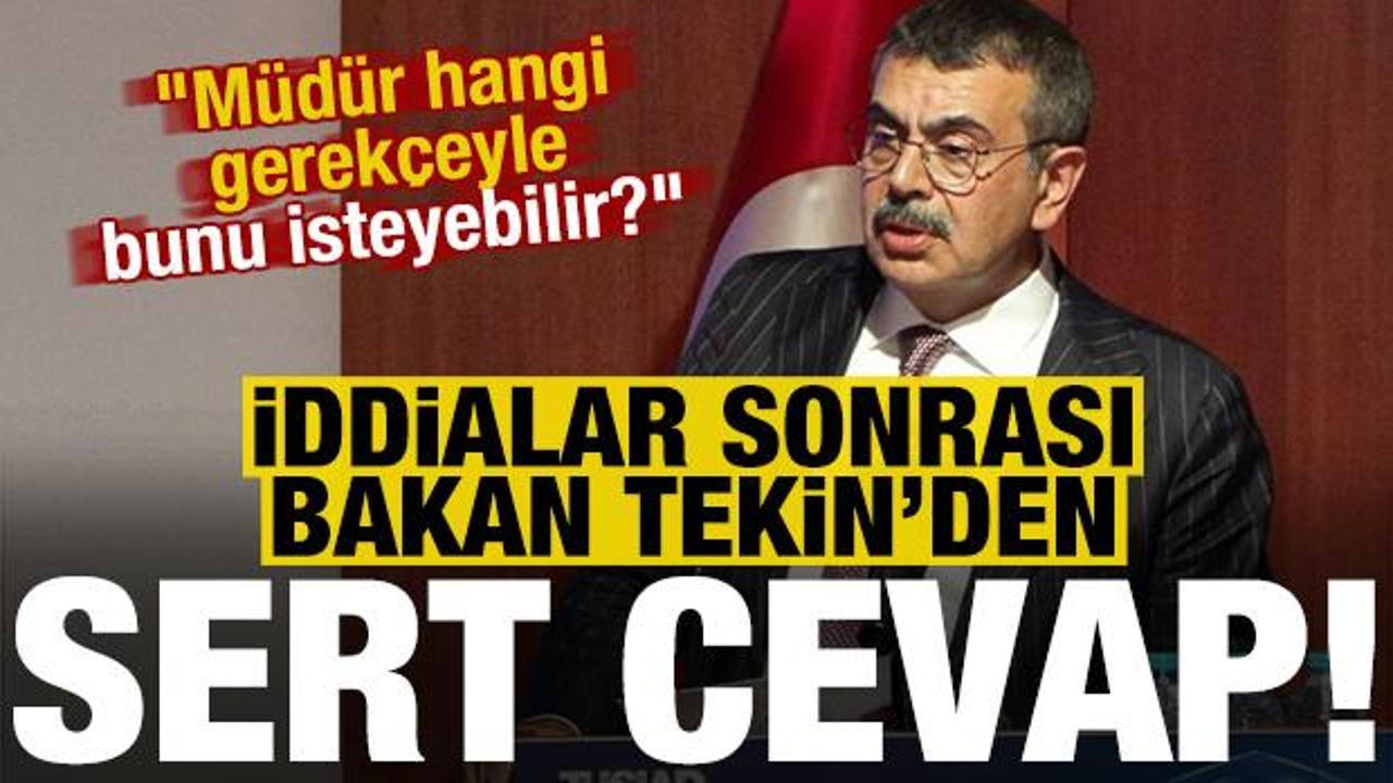 Bakan Tekin'den kayıt ücreti iddialarına sert cevap! 